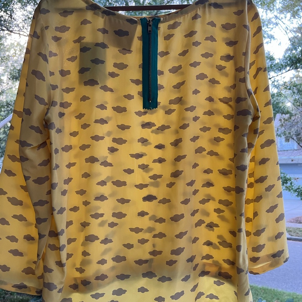 Beautiful silk shirt long sleeve .